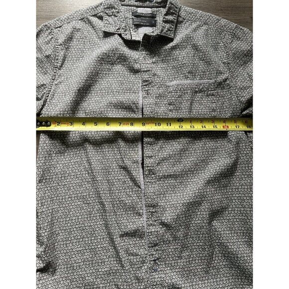 Denim And Flower Men’s Collared Button Down Shirt Slim Fit Sz Medium Gray - Picture 4 of 6